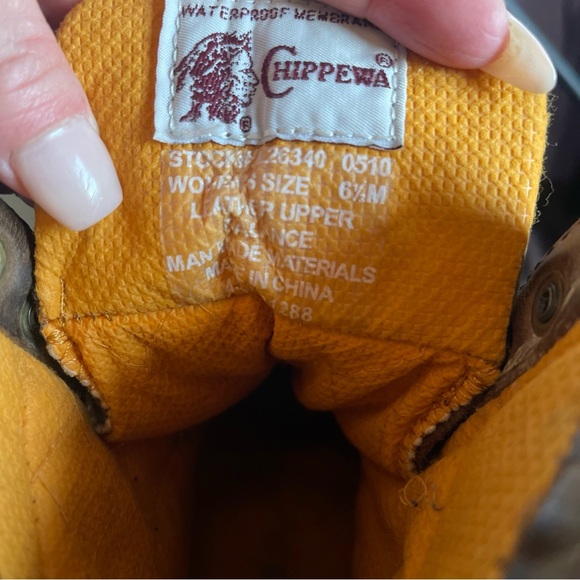 Women’s Chippewa Logger Work Boots Brown 6.5 M - Picture 7 of 8